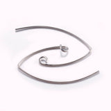 Brass Ear Wire with Horizontal Loop Earring Hooks 29x15mm