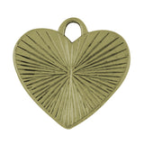 Alloy Heart Antique Bronze Charms 23x24x2mm