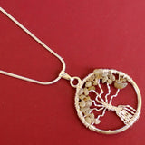 Moonstone Tree Of Life Necklace for Intuition, Sensuality and Self Travel