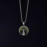 Green Aventurine Tree Of Life Necklace for prosperity, well being and Good Luck