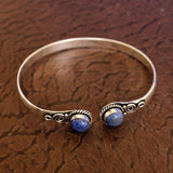 German Silver Blue Stone Bracelet