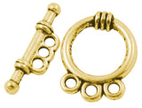 Tibetan Alloy Toggle Clasps Antique Golden 18x14x4mm