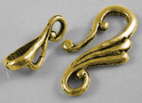 Tibetan Toggle Hook and Eye Clasps Antique Golden 25x12mm