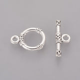 Tibetan Alloy Toggle Clasps  Antique Silver 18x13x2mm