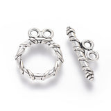 Tibetan Alloy Toggle Clasps Antique Silver 18x15mm