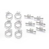 Tibetan Alloy Toggle Clasps Antique Silver 18x15mm