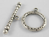 Tibetan Alloy Toggle Clasps Antique Silver 26x21mm