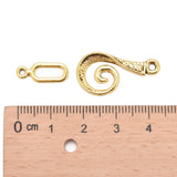 Tibetan Alloy Hook Clasps Antique Golden 26x13mm