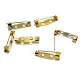 0.75 Inch Brooch Pin Fittings Golden