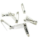 1.25 Inch Brooch Pin Fittings Silver