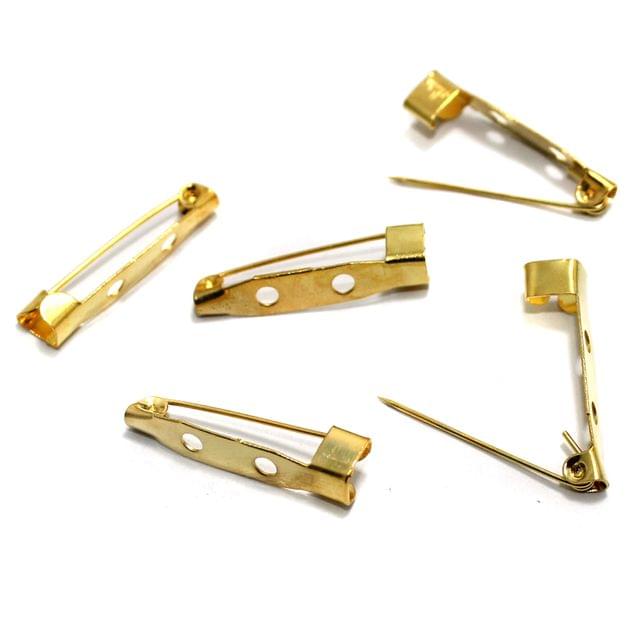 1.25 Inch Brooch Pin Fittings Golden