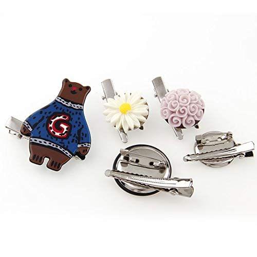 1.5 Inches, Blank Tray Fitting Base Alligator Clips With Brooch Pin