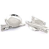 1.5 Inches, Blank Tray Fitting Base Alligator Clips With Brooch Pin