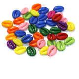 200 Pcs, 12x10mm Acrylic Cowrie Beads Multicolor