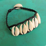 Adjustable Cowrie Shell Braided Bead Bracelets 2 Pcs Combo