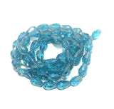 12x8mm Trans Turquoise Rainbow Crystal Faceted Drop Beads