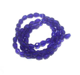 7x5mm Trans Blue Crystal Faceted Drop Beads