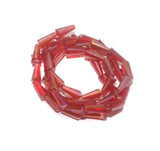 12x6mm Trans Red Rainbow Crystal Faceted Cone Beads