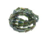 12x6mm Trans Green Rainbow Crystal Faceted Cone Beads