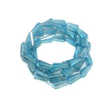 12x6mm Trans Turquoise Rainbow Crystal Faceted Cone Beads