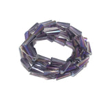 12x6mm Crystal Faceted Cone Beads Trans Purple Rainbow