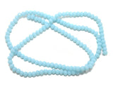 140+Pcs, 3mm Opaque Sky Blue Crystal Faceted Rondelle Beads