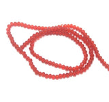 140+Pcs, 3mm Trans Red Crystal Faceted Rondelle Beads