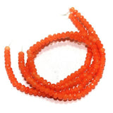 90+Pcs,3mm Orange Crystal Faceted Rondelle Beads