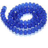 35 Pcs, 8x11mm Blue Glass Crystal Beads Roundelle
