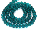 11x8mm Turquoise Glass Crystal Beads Rondelle