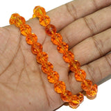 10mm Orange Crystal Round Faceted Beads 1 String