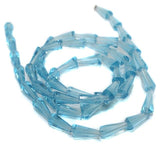 12x6mm Aqua Crystal Cone Beads