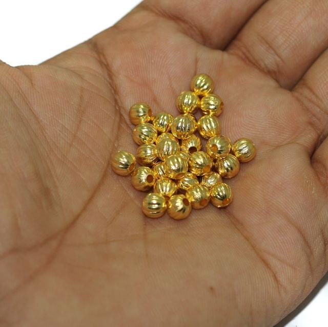 500 Pcs Golden Acrylic CCB Round Beads 5mm