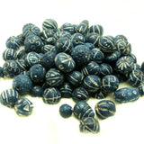 50 Clay Beads Assorted Blue 12-30mm