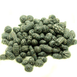50 Clay Beads Assorted Gray 12-30mm