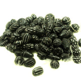 50 Clay Beads Assorted Black 12-30mm