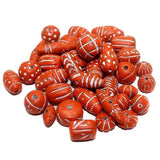 50 Clay Beads Assorted Orange 12-30mm