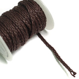 10 Mtrs 3 Ply Braided String Cotton Cords Rope Dark Brown 3mm