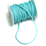 10 Mtrs 3 Ply Braided String Cotton Cords Rope Turquoise 3mm