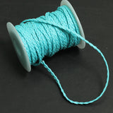 10 Mtrs 3 Ply Braided String Cotton Cords Rope Turquoise 3mm