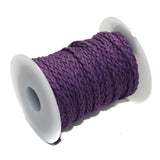 10 Mtrs 3 Ply Braided String Cotton Cords Rope Purple 3mm
