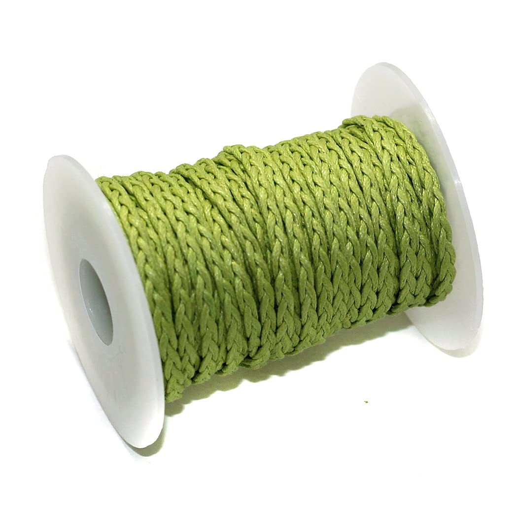 10 Mtrs 3 Ply Braided String Cotton Cords Rope Peridot 3mm