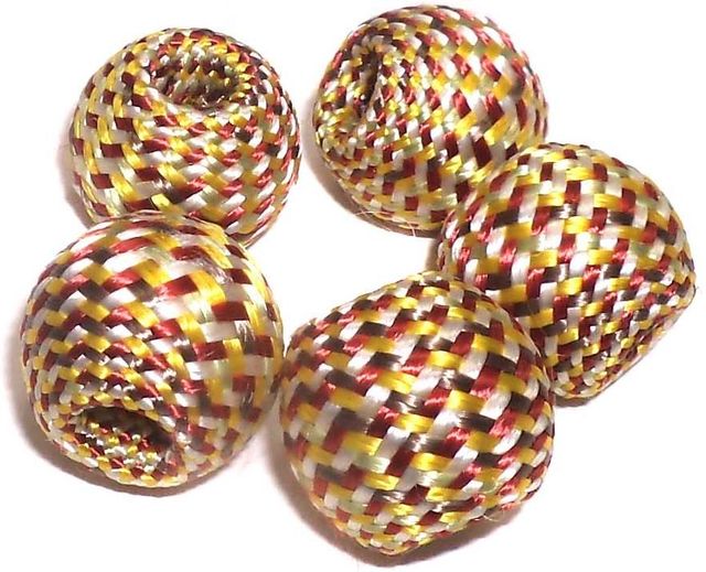 10 Crochet Round Beads Assorted 17 mm