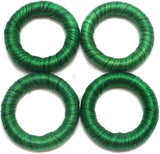 20 Crochet Rings Green 30 mm