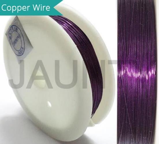 35 Mtrs. Jewellery Making Copper Wire Purple 0.28