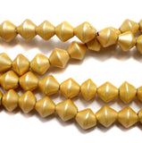 5 Strings Disco RONDELLE Beads Golden 8 mm