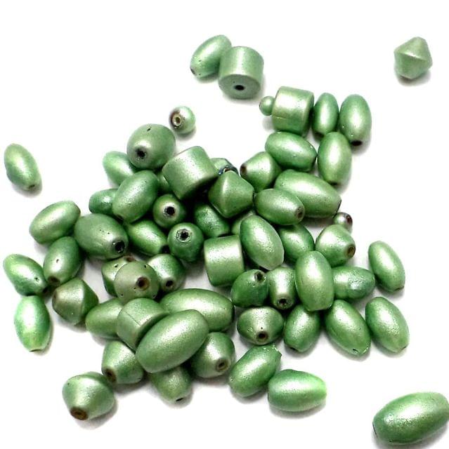100+ Disco Beads Emerald Green 6-15mm