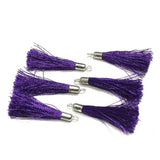 20 Pcs, 2 Inches Silk Thread Tassels Purple