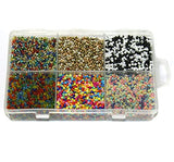 Mixcolor Glass Seed Beads DIY Kit for Jewellery Making, Beading, Embroidery and Art and Crafts