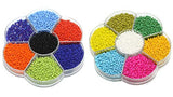 Glass Seed Beads For Jewellery Making, Embroidery & Crafts DIY Kit, size 11/0, Pack Of 18 Colours